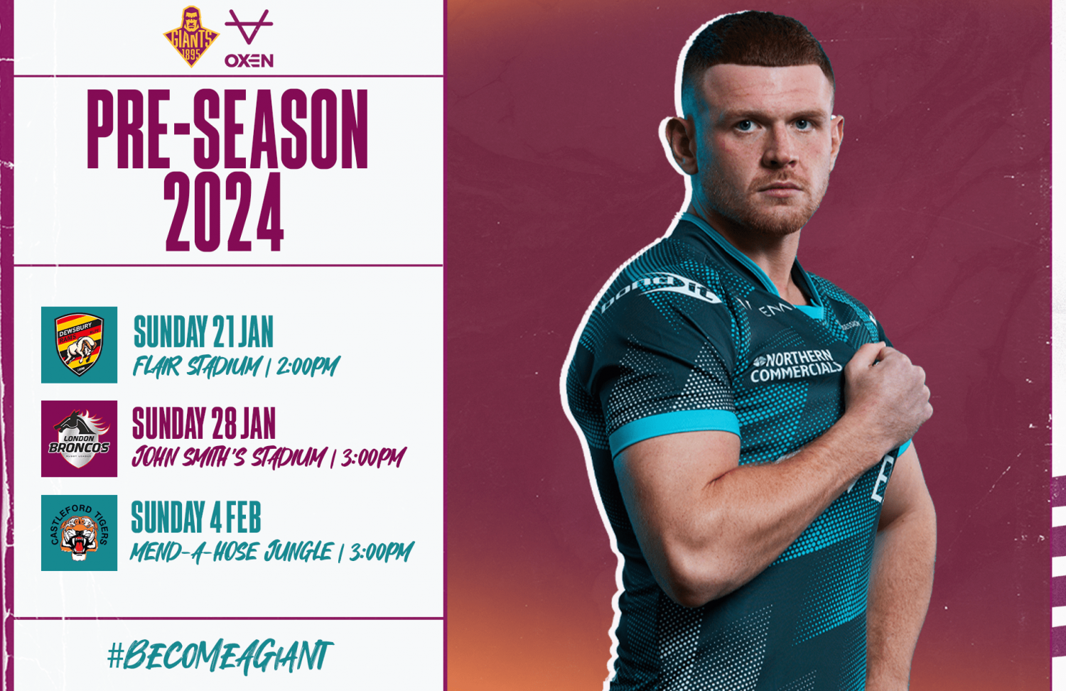 PRE-SEASON SCHEDULE CONFIRMED