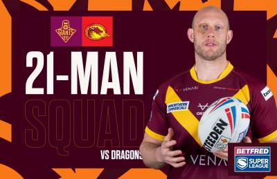 IAN WATSON NAMES SQUAD FOR CATALANS CLASH