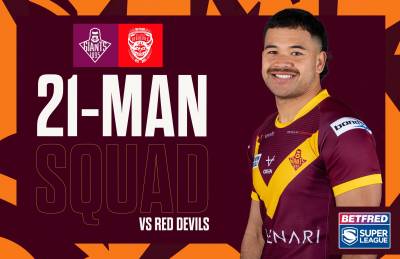 21-MAN SQUAD NAMED FOR RED DEVILS
