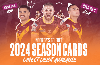 DIRECT DEBIT AVAILABLE FOR SEASON CARDS
