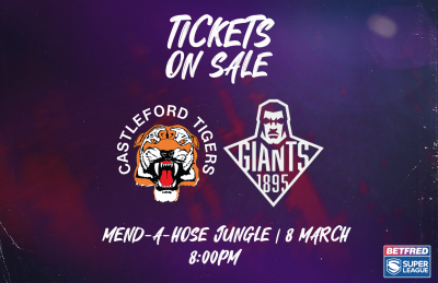 CASTLEFORD AWAY TICKETS ON SALE
