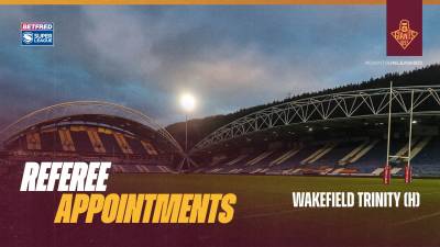 Referee Appointment - Giants vs Wakefield