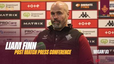 Liam Finn | Post Match Press Conference | Wigan Warriors (A)
