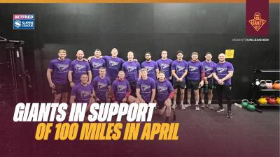 GIANTS IN SUPPORT OF 100 MILES IN APRIL