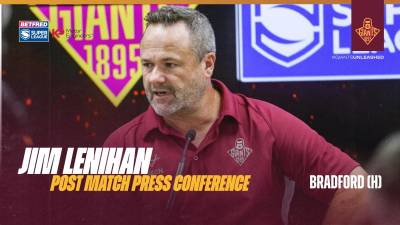 Jim Lenihan | Post Match Press Conference | Bradford Bulls (H)