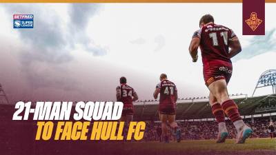 21 Man Squad to face Hull FC