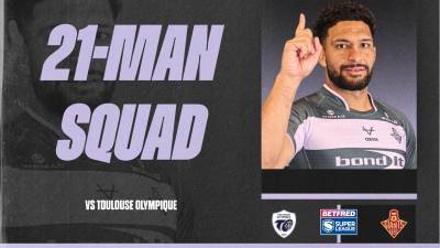 21-MAN SQUAD NAMED FOR TOULOUSE